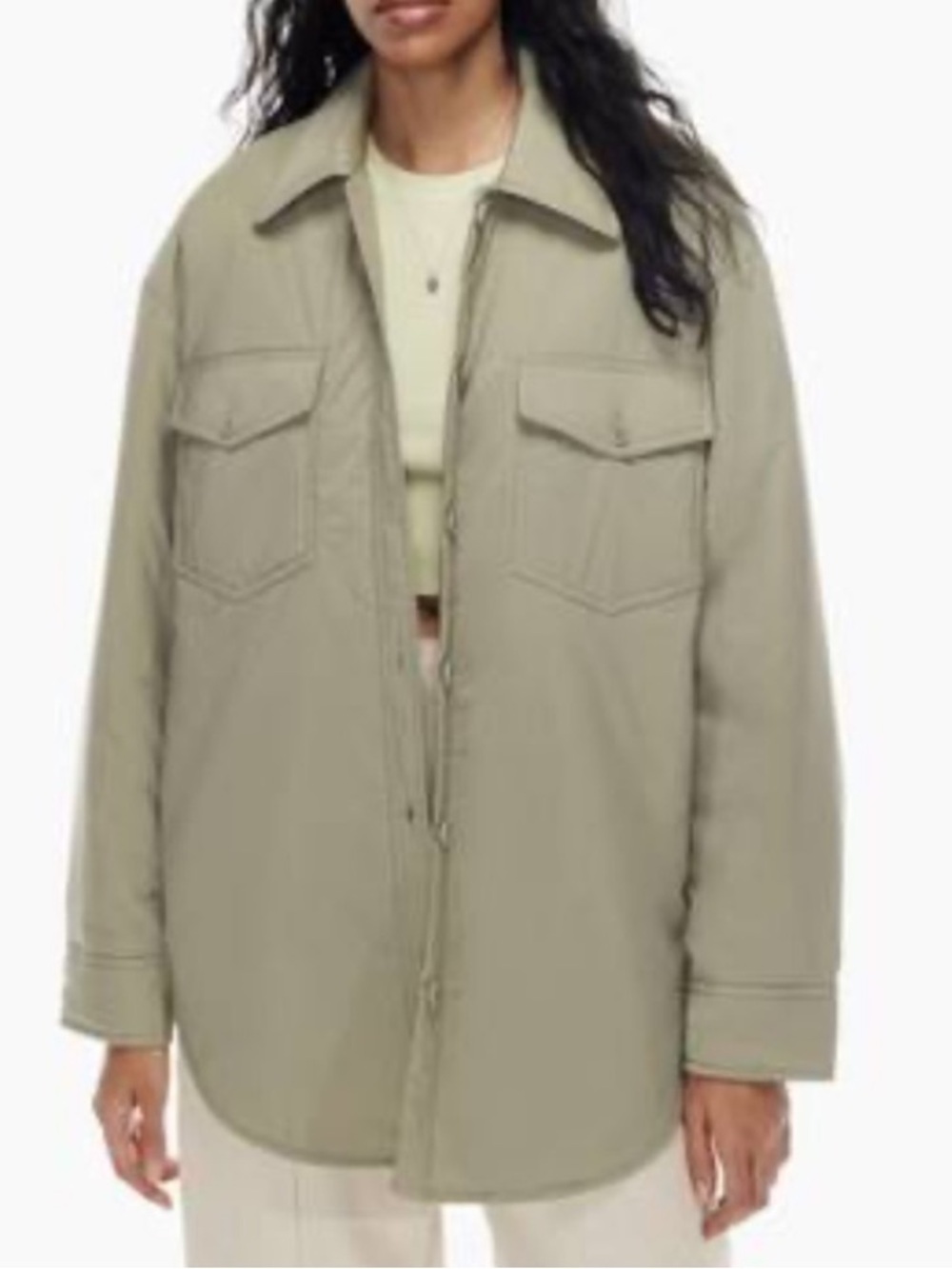 Aritzia Wilfred Free The Ganna Insulated Jacket Dry Basil Green
